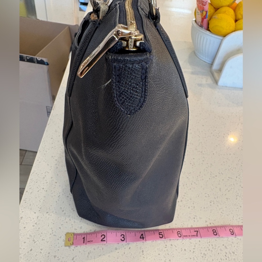 Coach Black Leather Double-Handle Tote - Picture 13 of 16